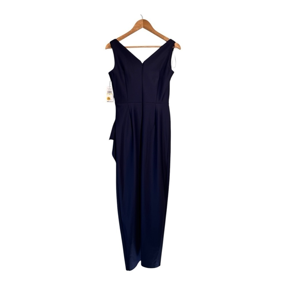 Alex Evenings Long Sleeveless Compression Sheath Gown In Navy Nwt — image 6 of 7